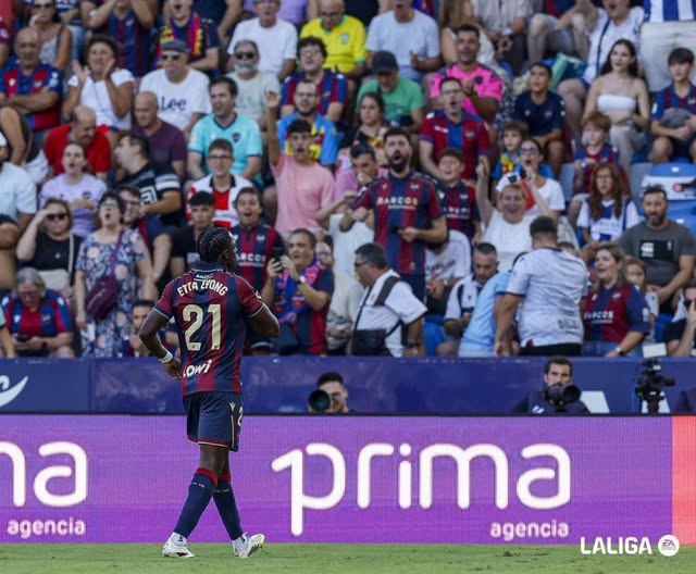 Liga : Karl Etta Eyong marque dès ses débuts avec Levante UD