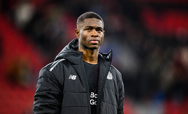 Christian Kofane sous les couleurs du Bayer 04 Leverkusen