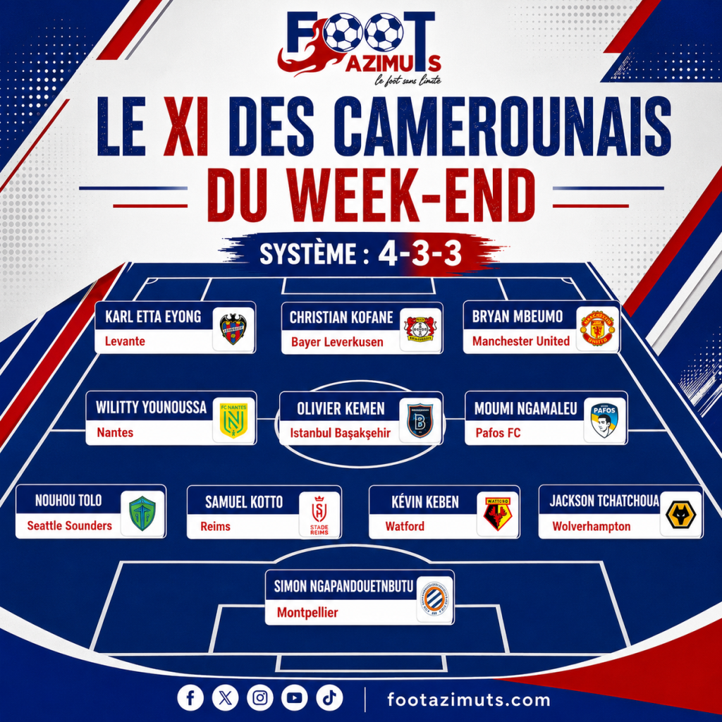 Le XI des Camerounais du week-end