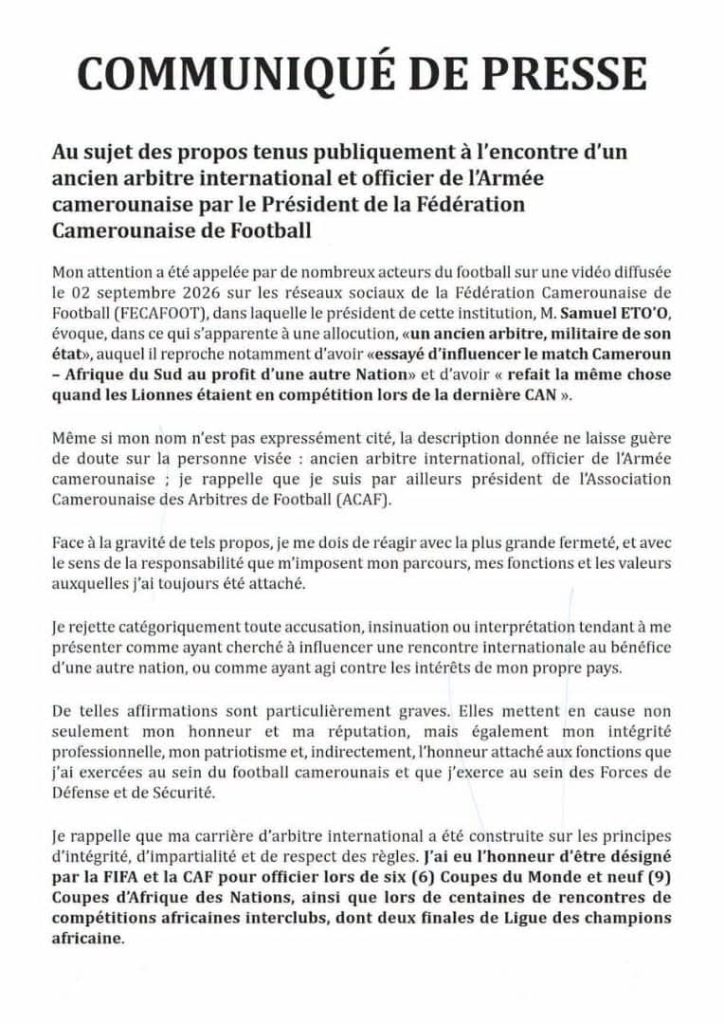 FECAFOOT : Eto’o accuse, Alioum Sidi contre-attaque