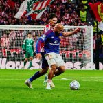 Bryan Mbeumo avec Manchester United face à l’Atlético de Madrid