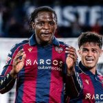 Karl Etta Eyong célèbre son premier but en Liga avec Levante contre l’Athletic Club.