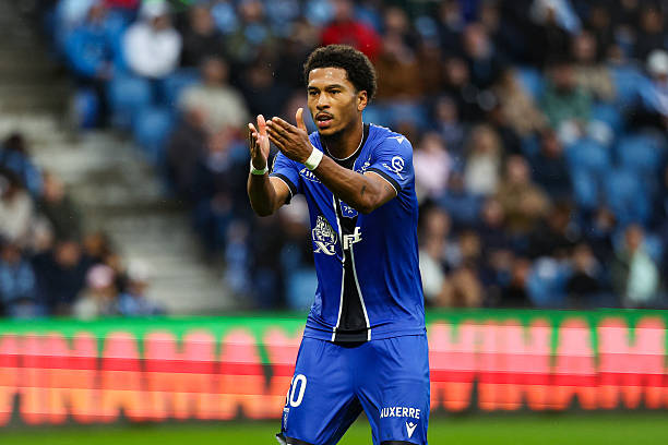 Danny Namaso lors du match entre l’AJ Auxerre et Le Havre en Ligue 1