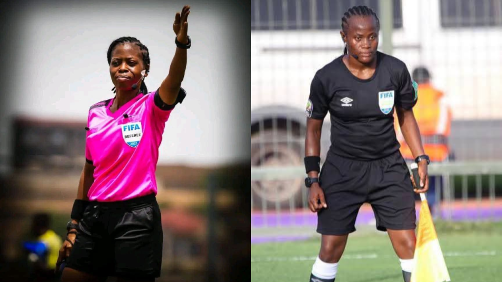 Innocentia Ntangti et Carine Atezambong, arbitres camerounaises retenues pour la Ligue des champions féminine 2026.