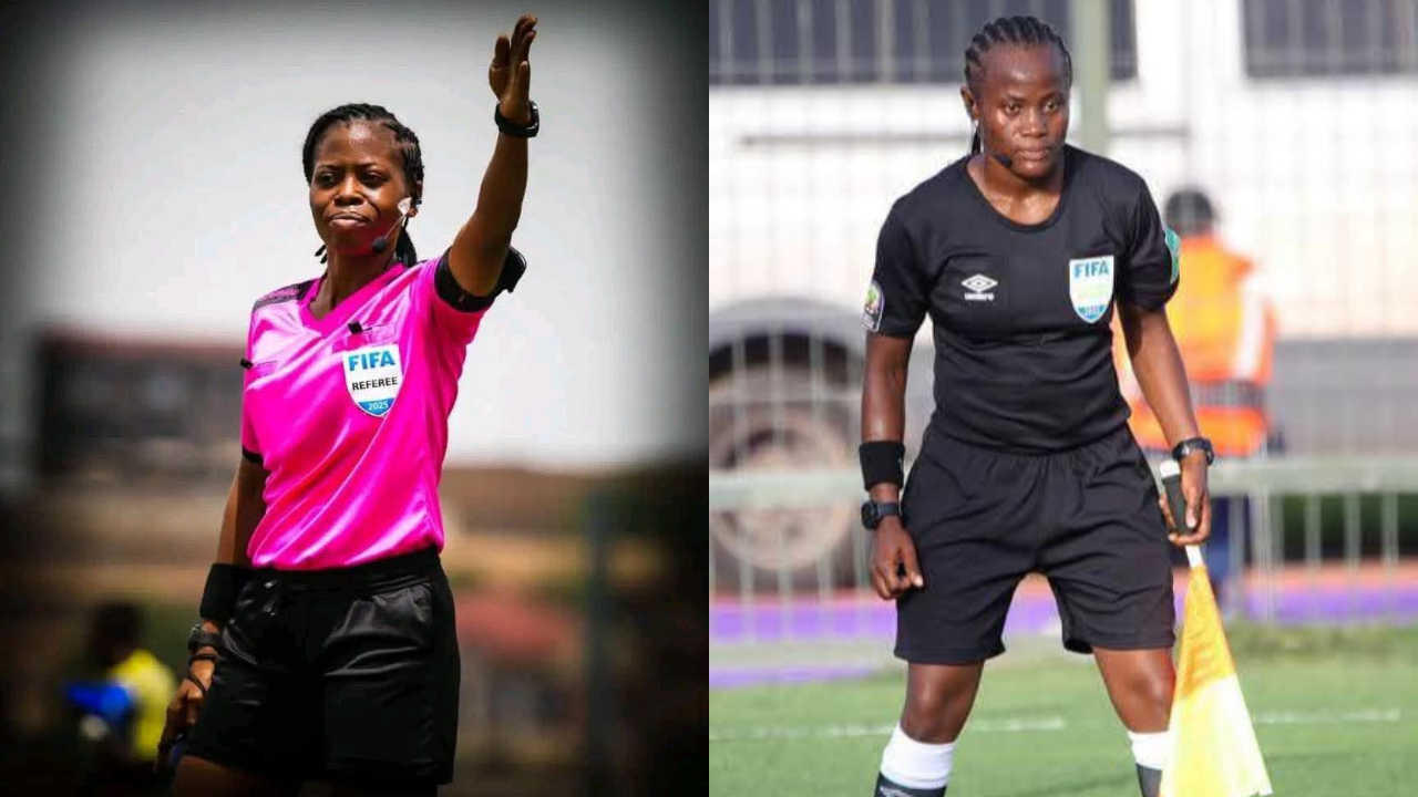 Innocentia Ntangti et Carine Atezambong, arbitres camerounaises retenues pour la Ligue des champions féminine 2026.
